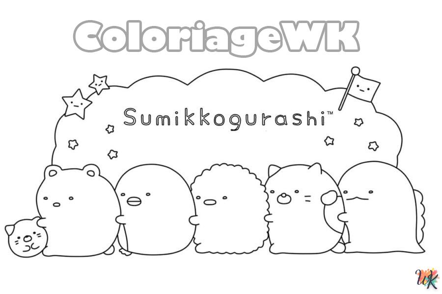 coloriage Sumikko Gurashi  enfant 3 ans a imprimer