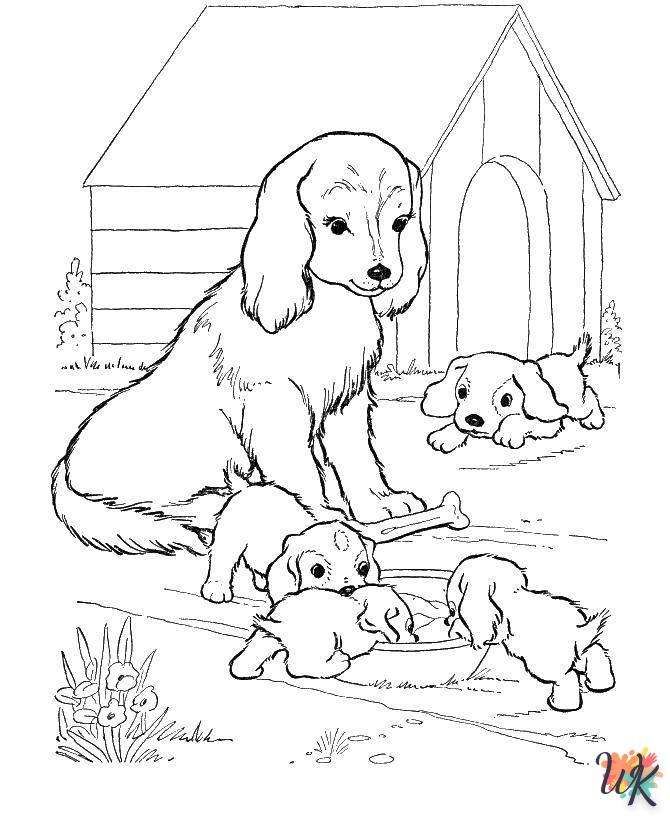 coloriage Chien  à imprimer pdf gratuit