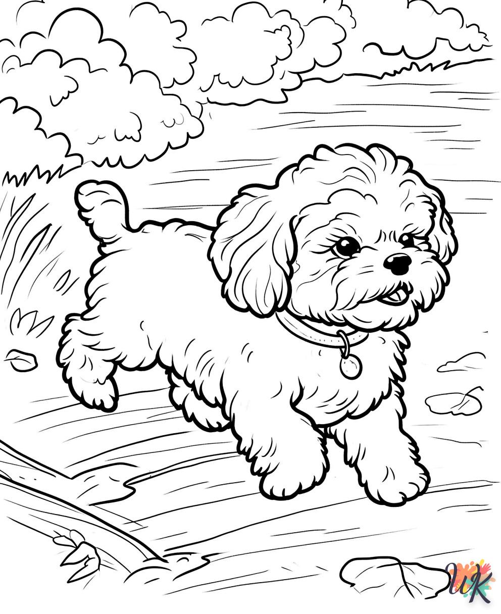 coloriage Chien  et decoupage