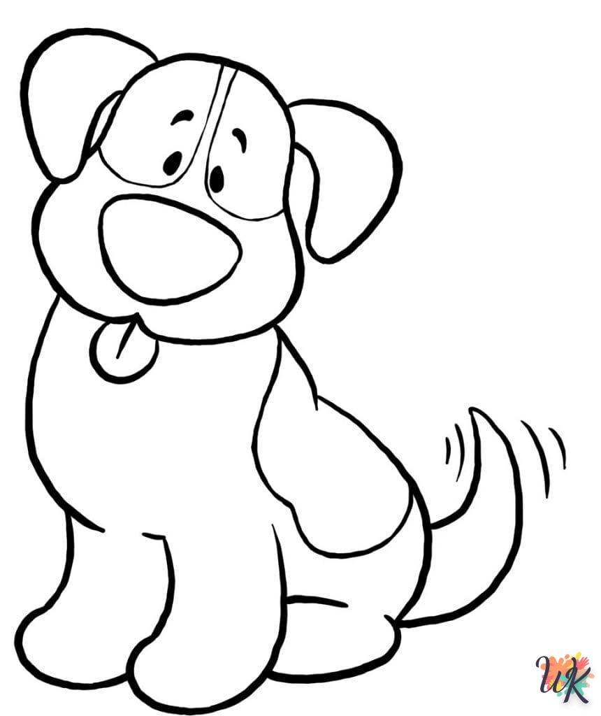 coloriage Chien  à imprimer pour enfant de 10 ans