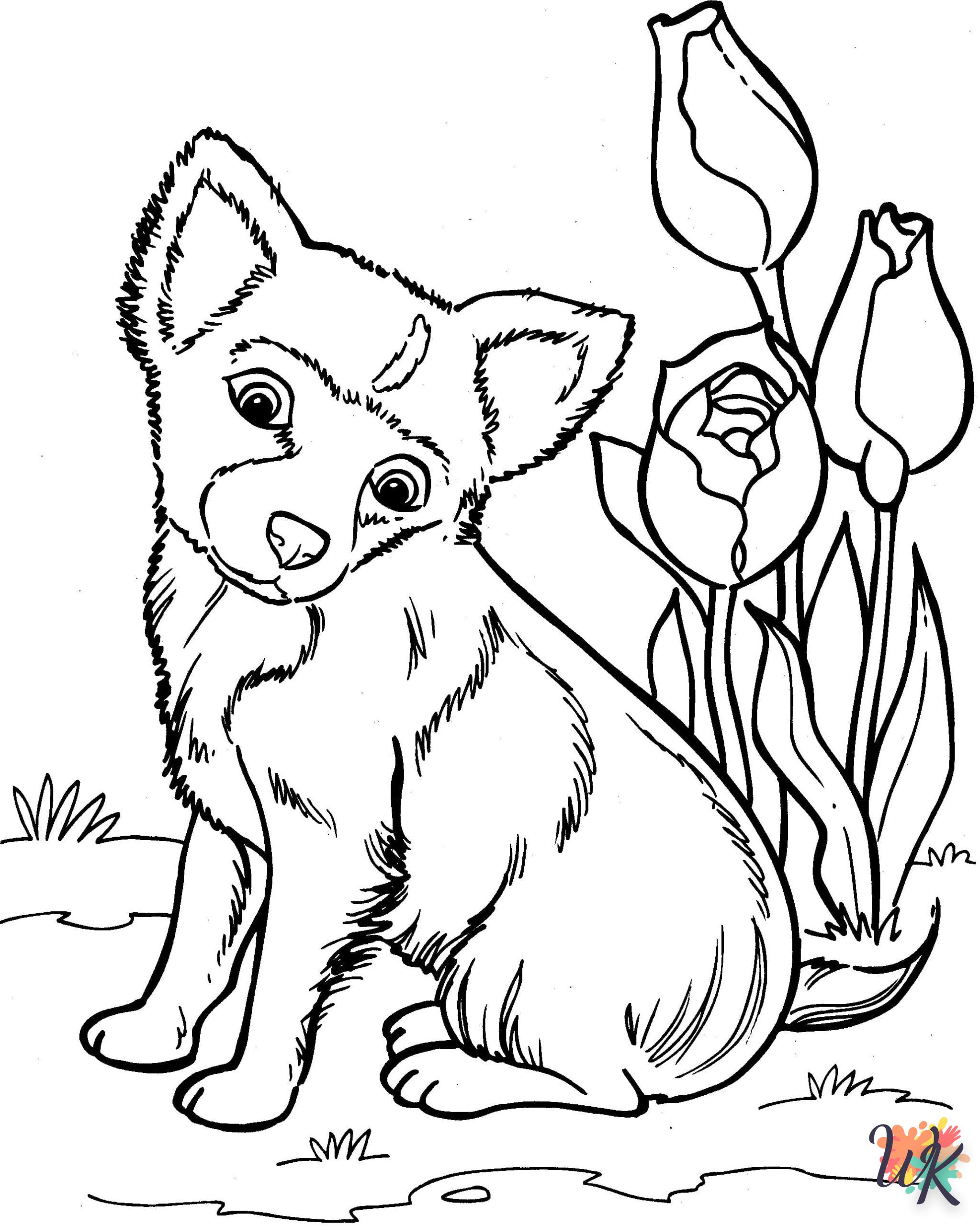 activité coloriage Chien  en ligne