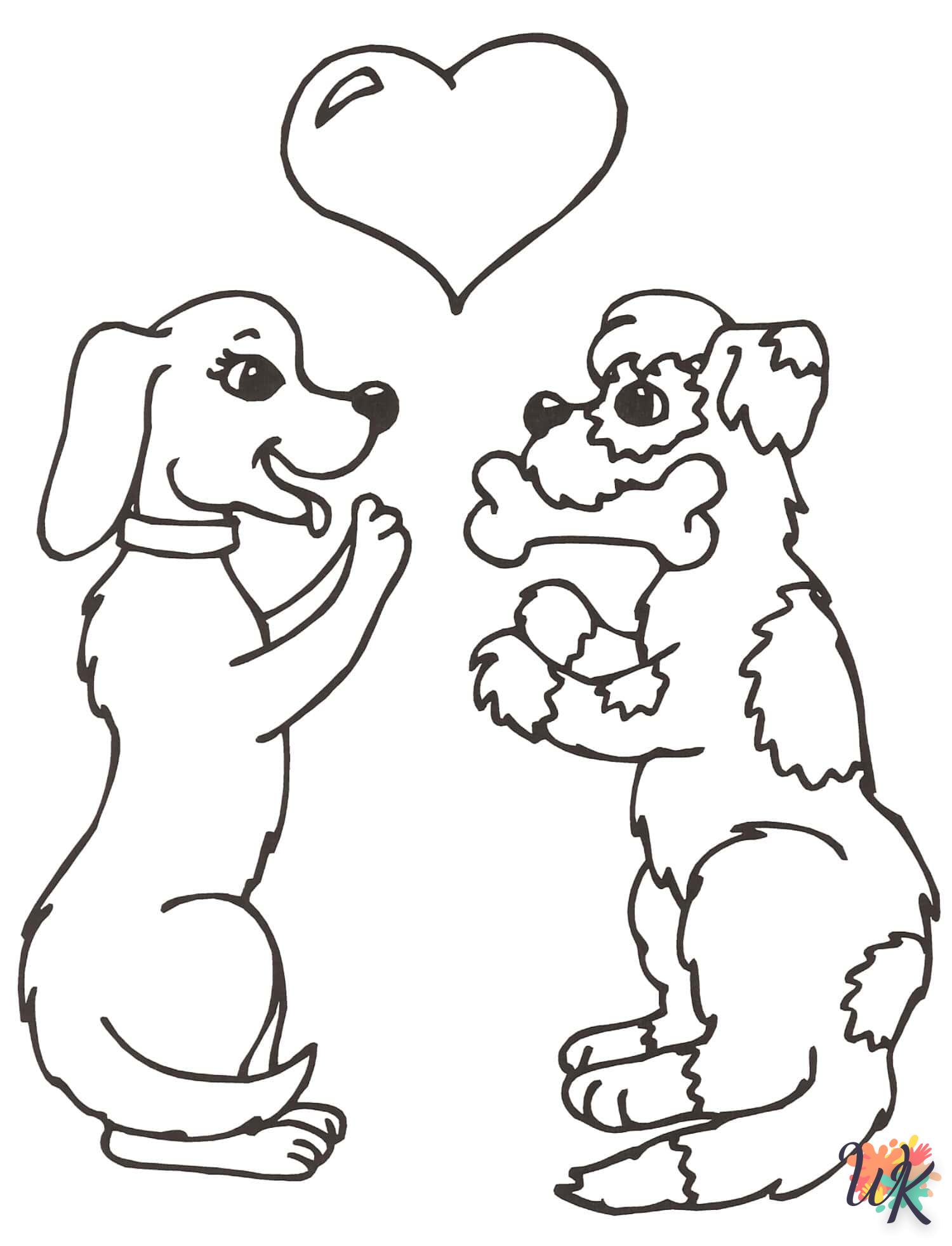 coloriage Chien  pour enfant de 10 ans