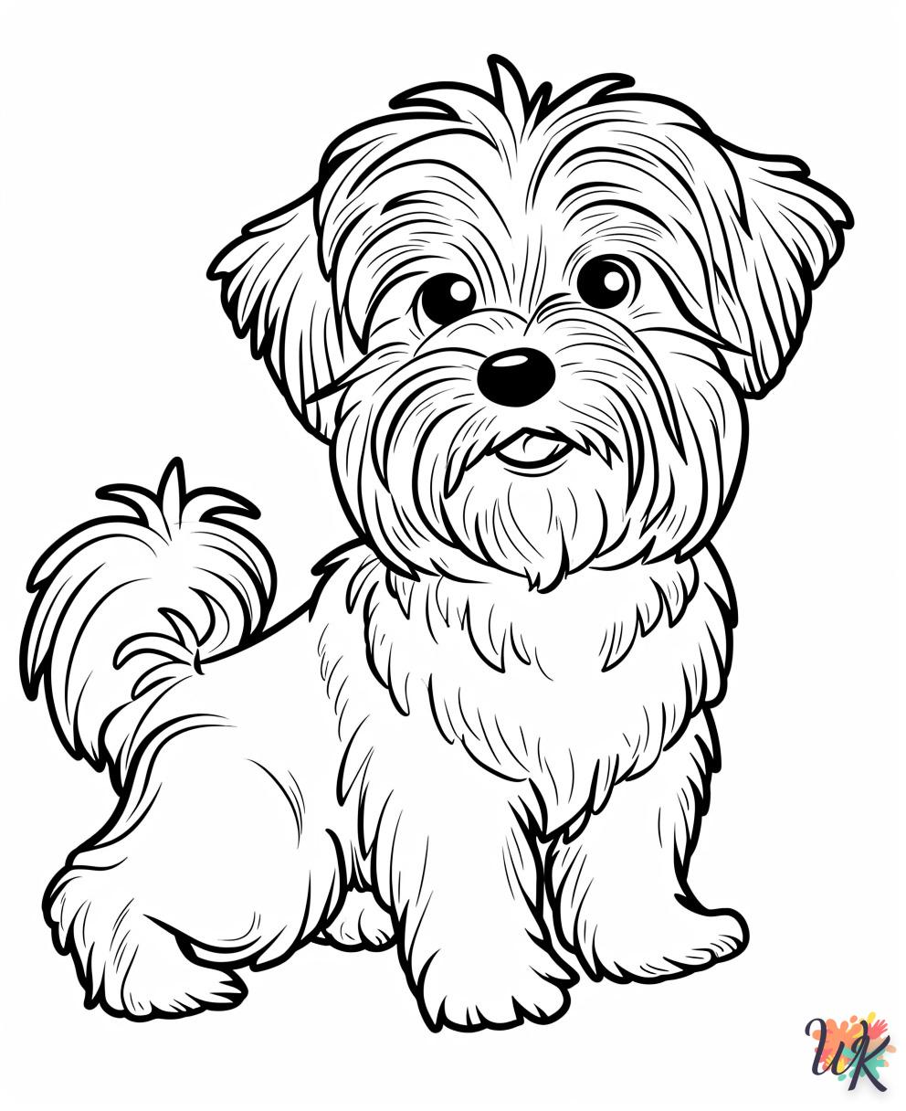 coloriage Chien  à imprimer pour enfant de 4 ans