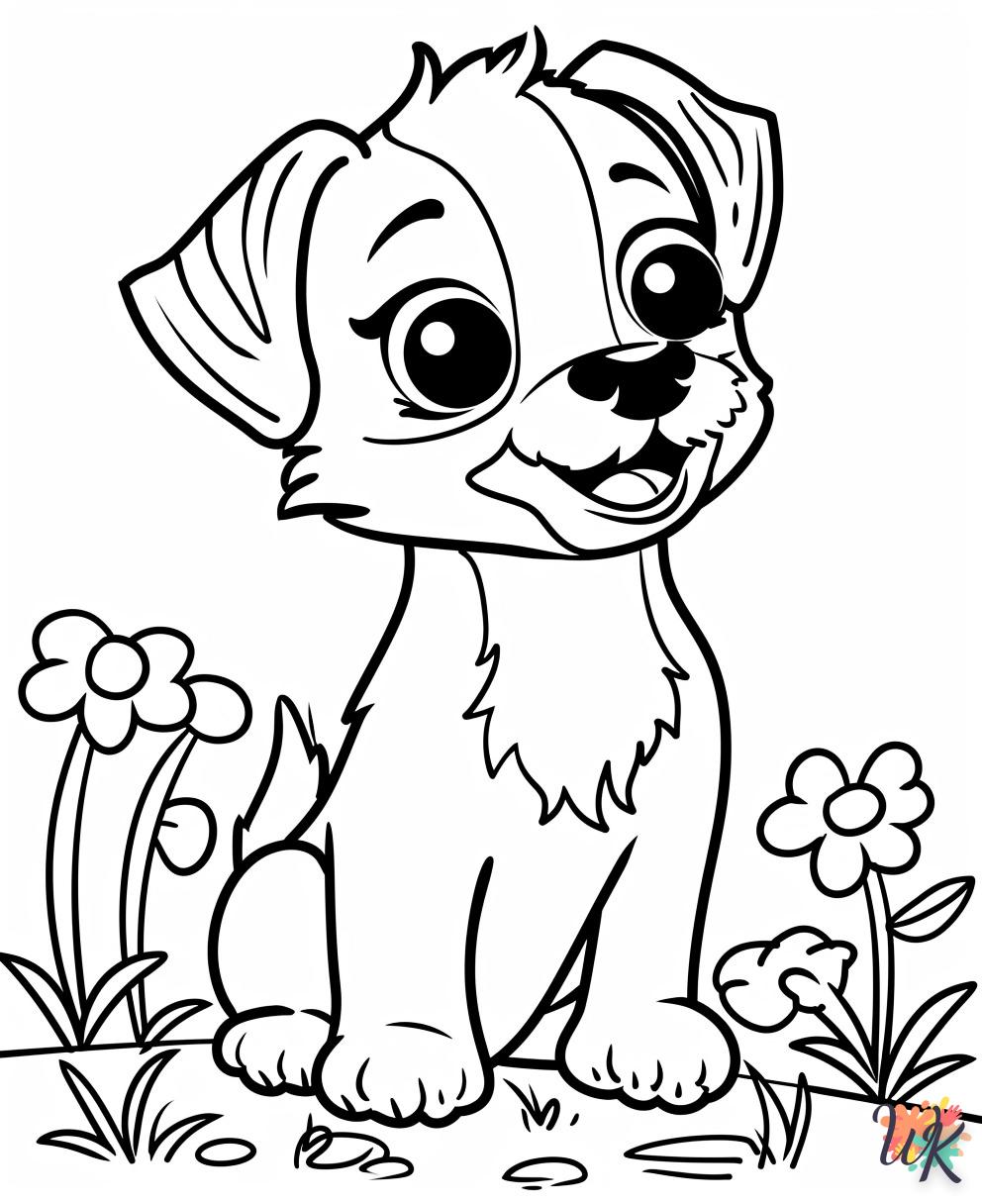 coloriage Chien  enfant à imprimer gratuit