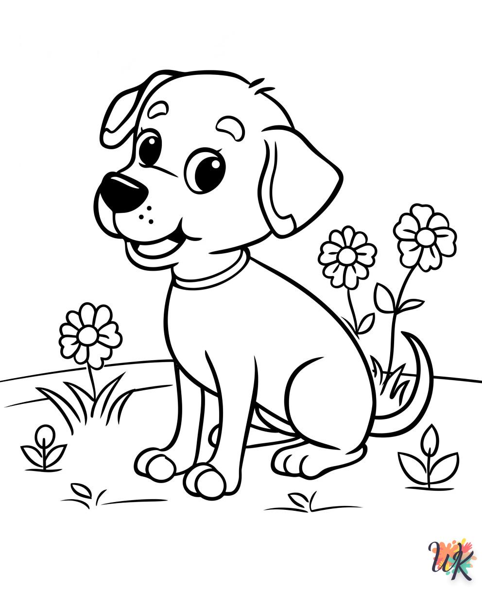 coloriage Chien  à imprimer gratuitement pdf