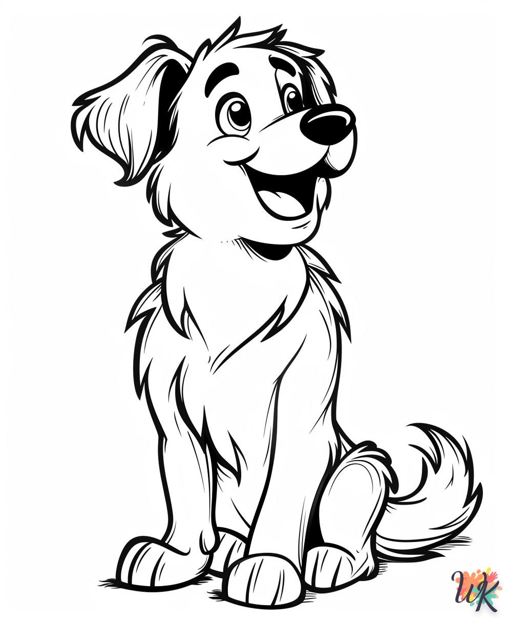 coloriage Chien  en ligne maternelle