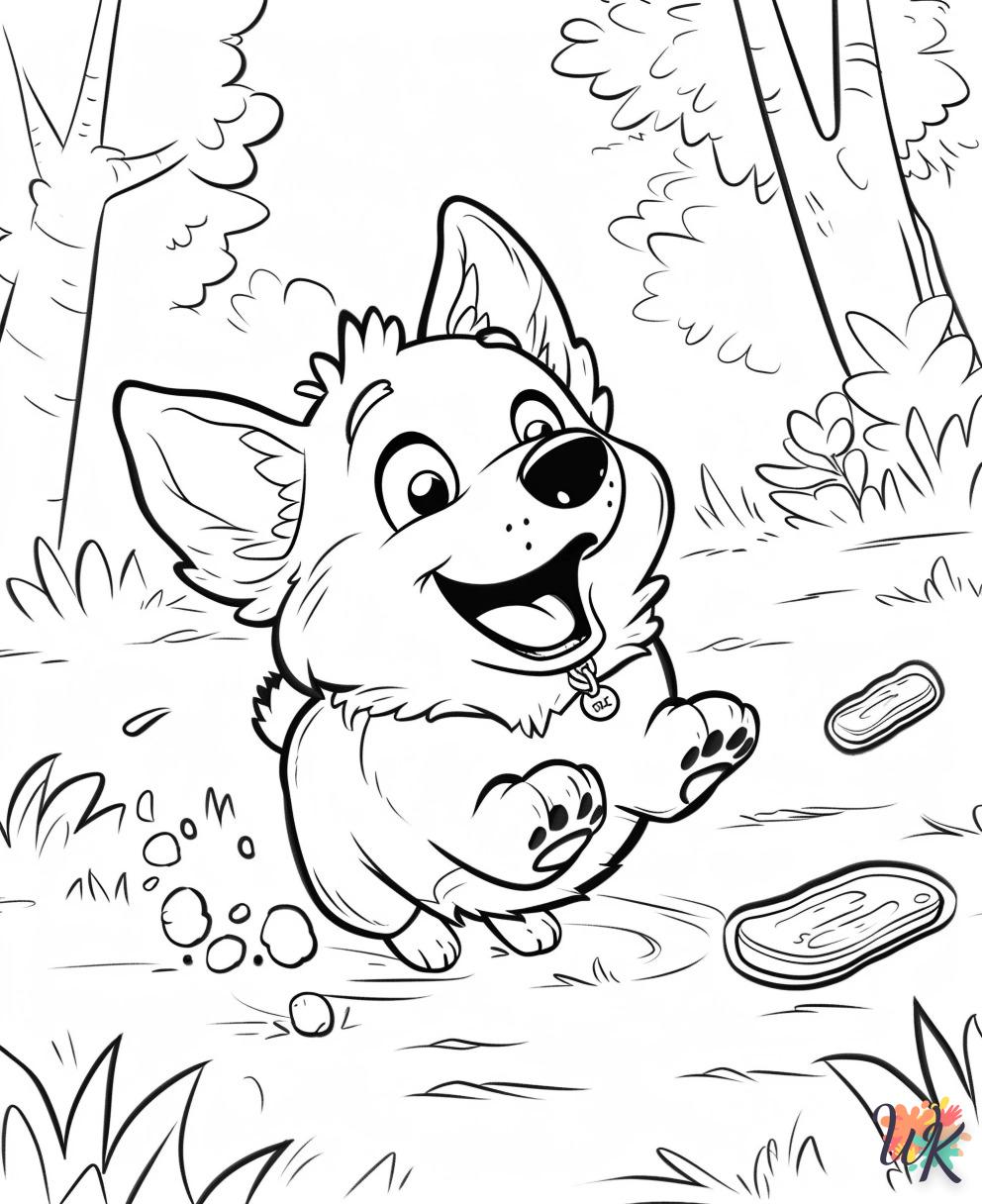 image de coloriage Chien  pour enfant