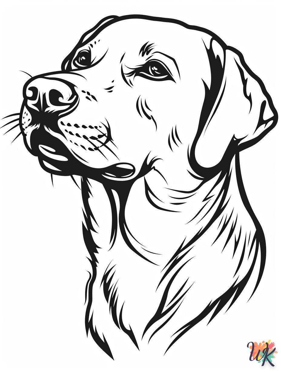 coloriage Chien  à imprimer pour enfant de 6 ans