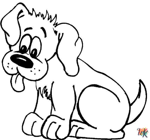 coloriage Chien  enfant 5 ans à imprimer