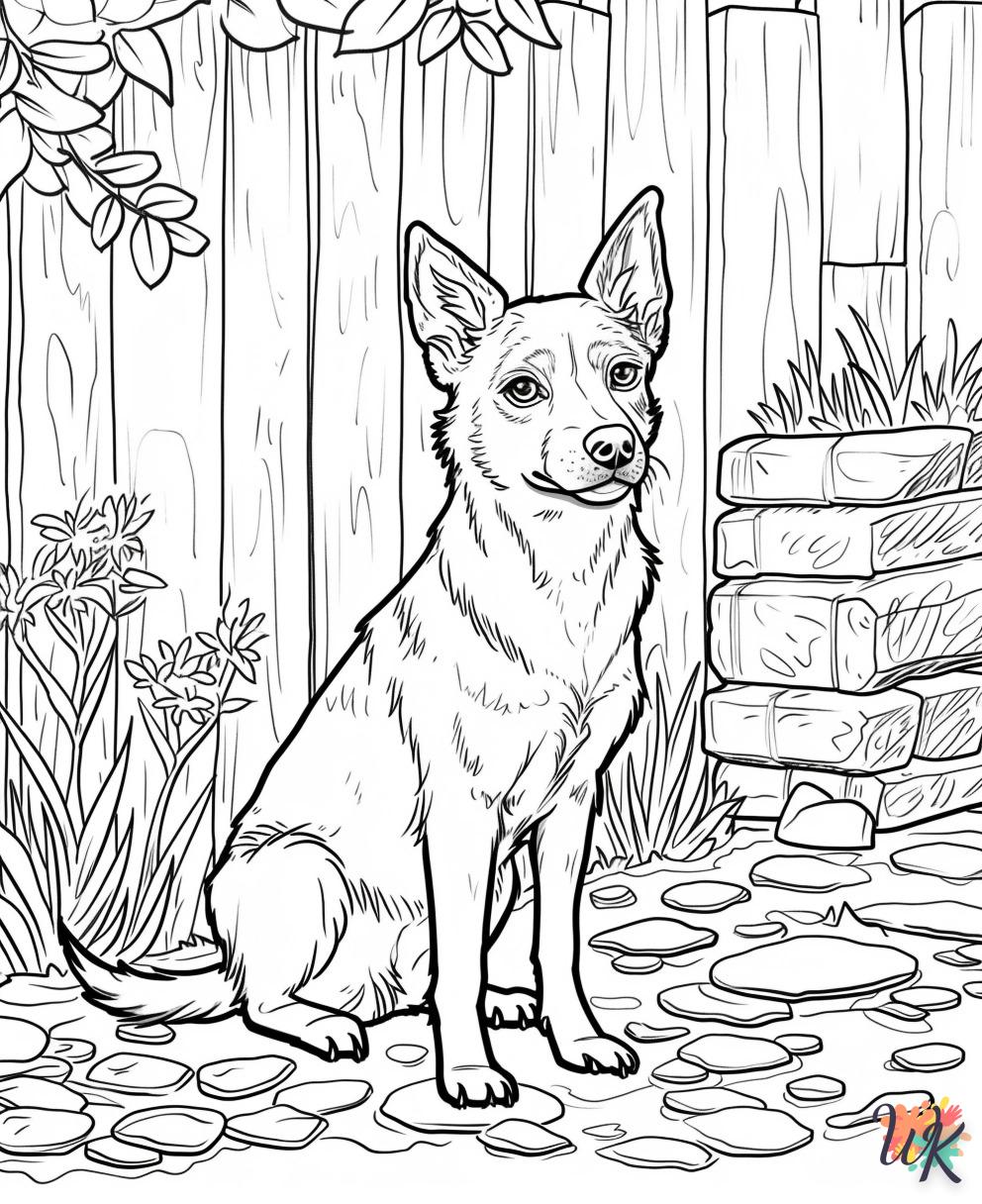 coloriage Chien  gratuit en ligne