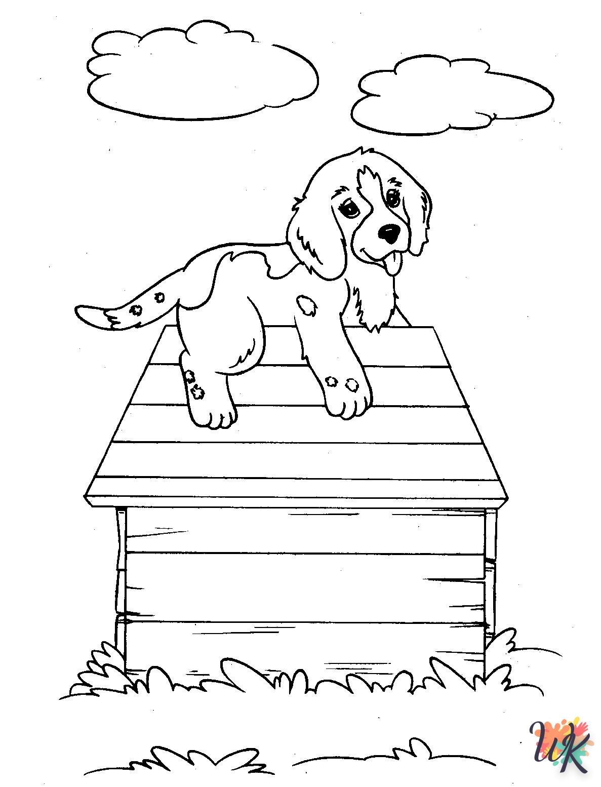 coloriage Chien  pour enfant a imprimer gratuit