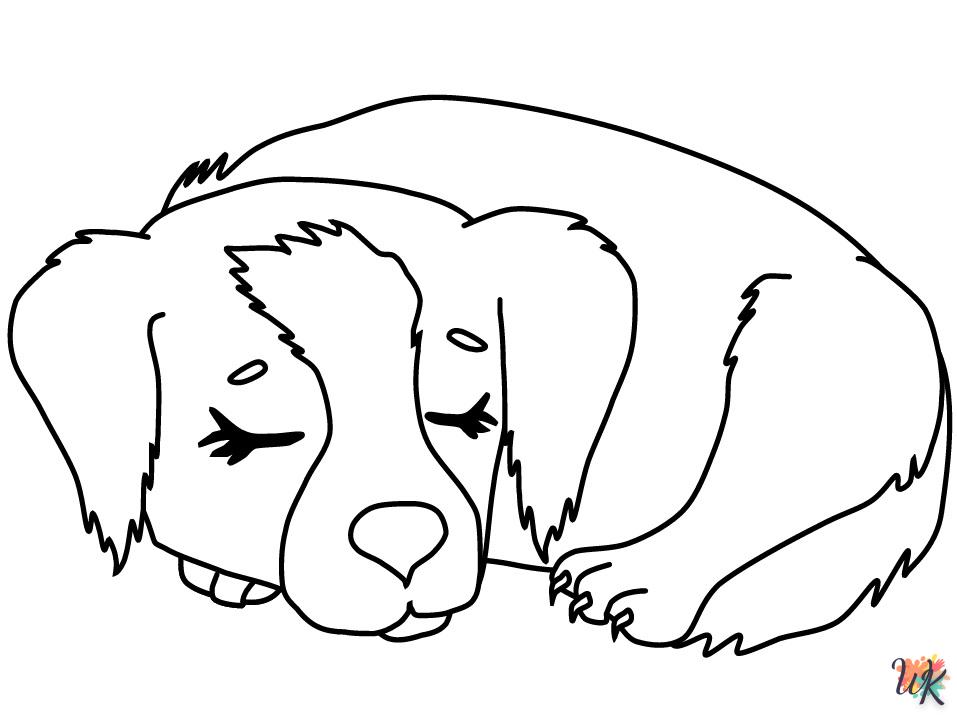 coloriage Chien  de noël gratuit à imprimer en ligne