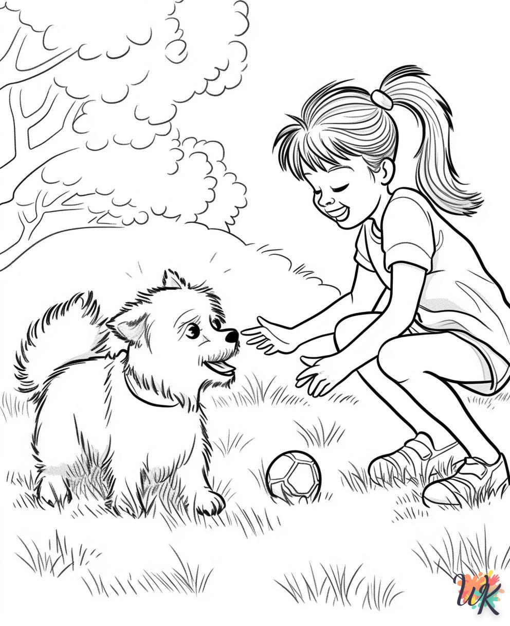 coloriage Chien  de pour enfants