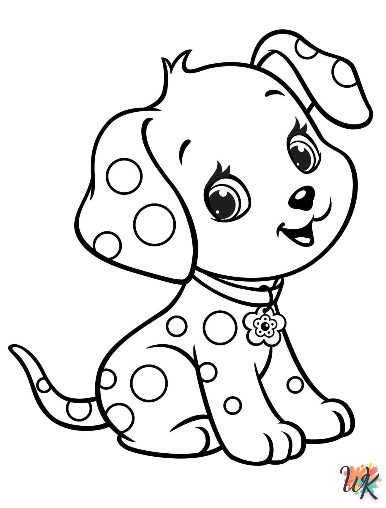 coloriage Chien  educatif pour enfant