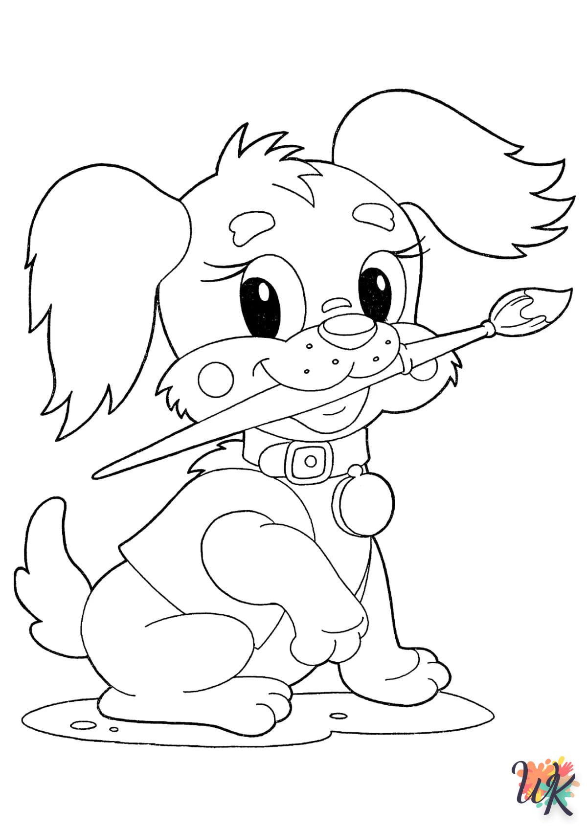 coloriage Chien  bebe à imprimer