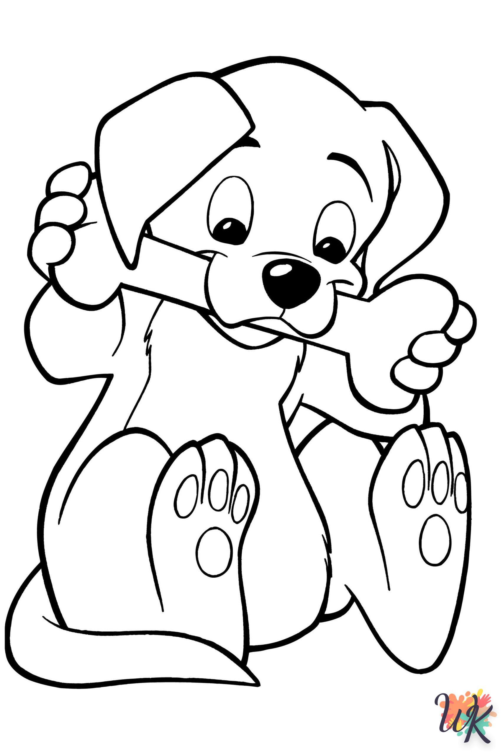 coloriage Chien  pour enfant de 4 ans