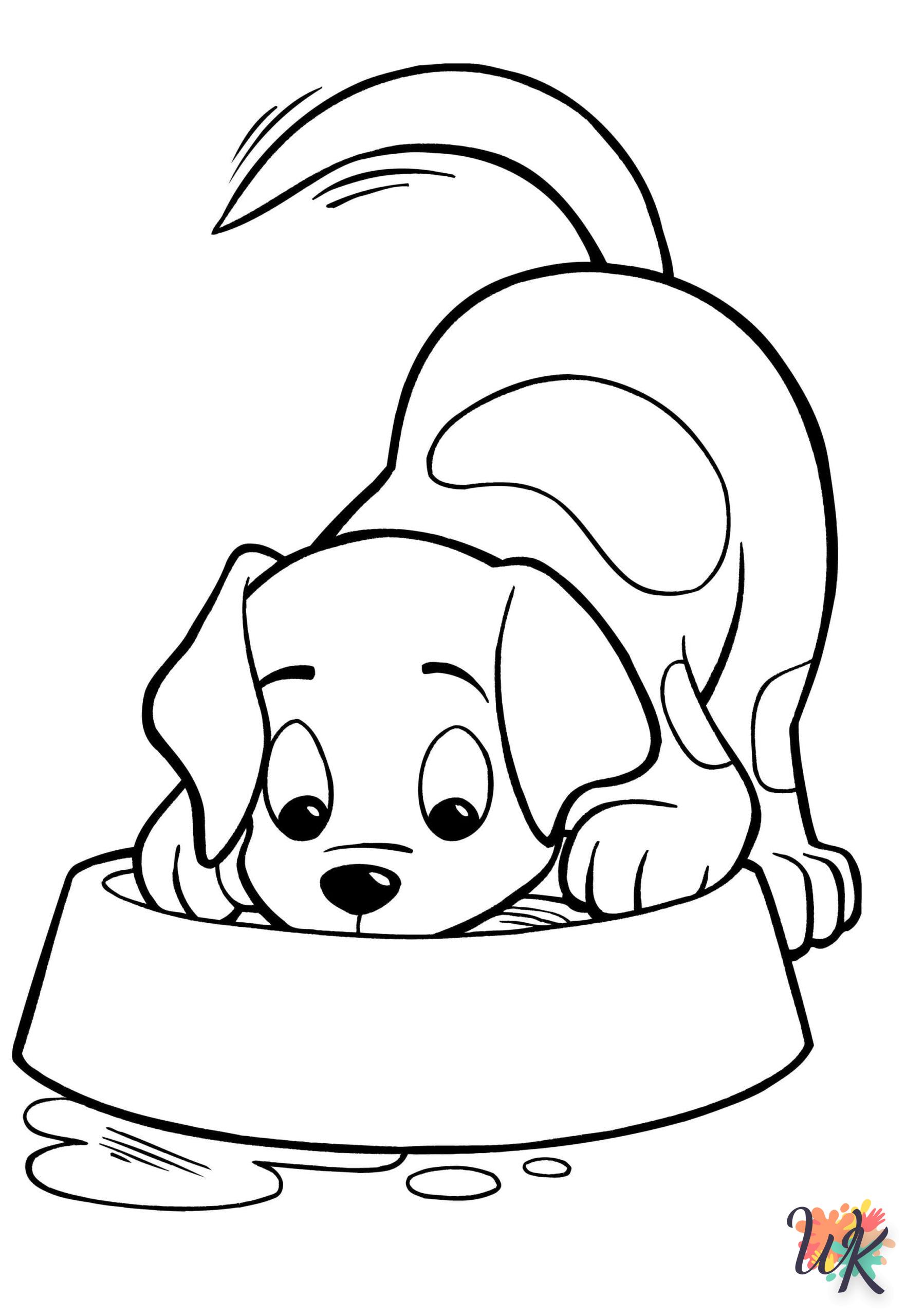 coloriage Chien  en ligne a colorier