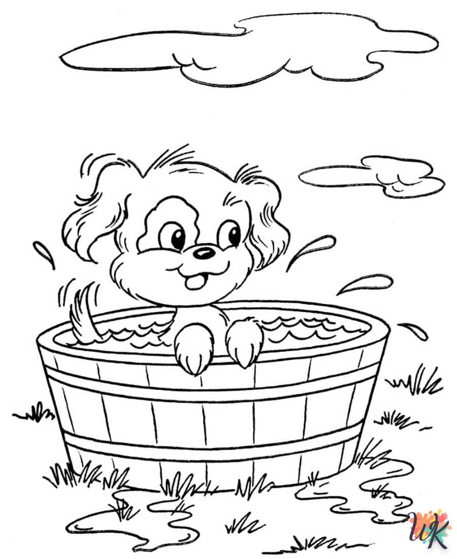 coloriage Chien  enfant 4 ans a imprimer