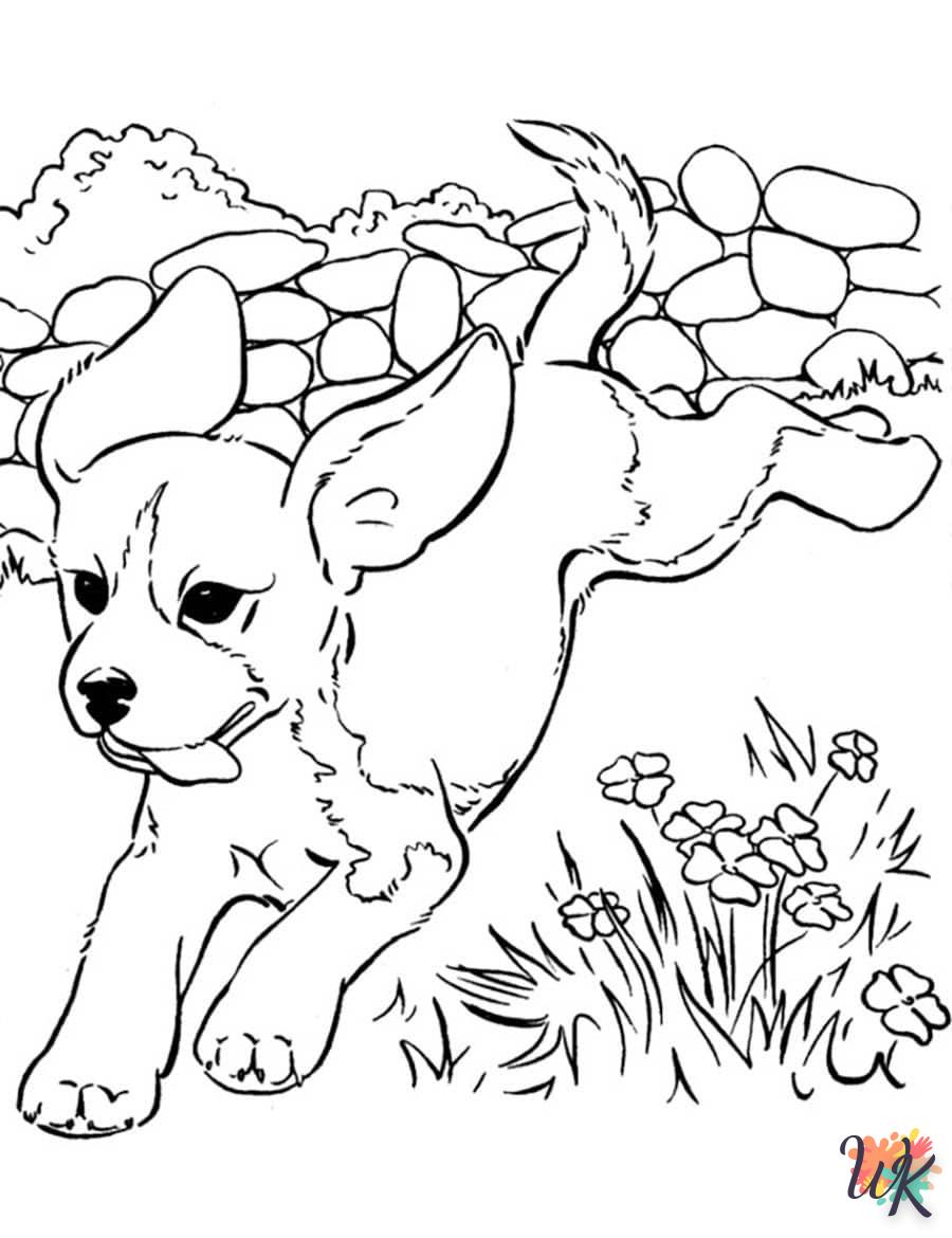 coloriage Chien  pour enfant de 10 ans