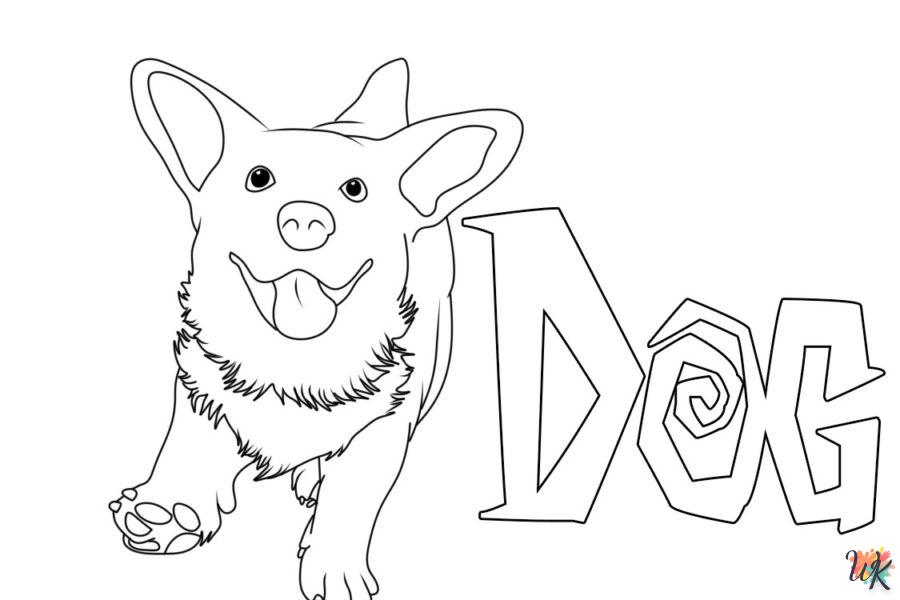 coloriage Chien  à colorier en ligne gratuit