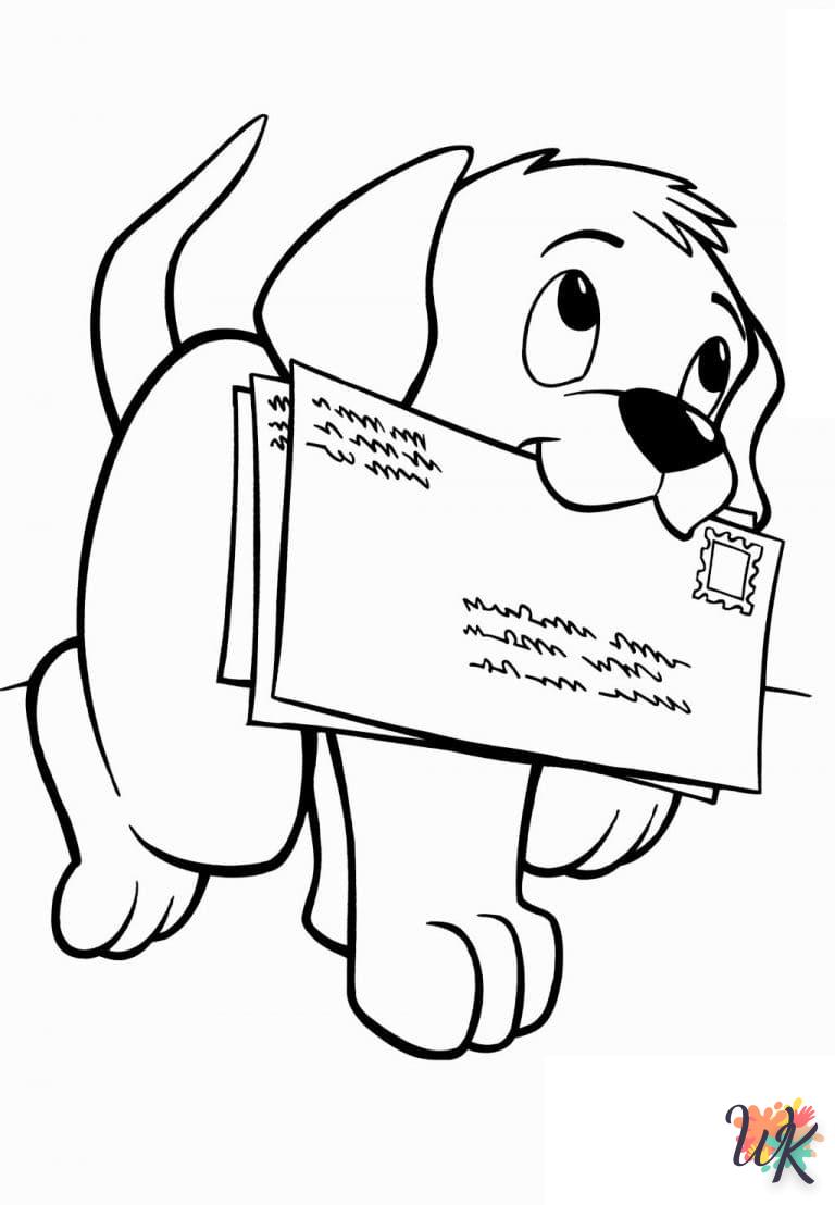 coloriage Chien  en ligne maternelle