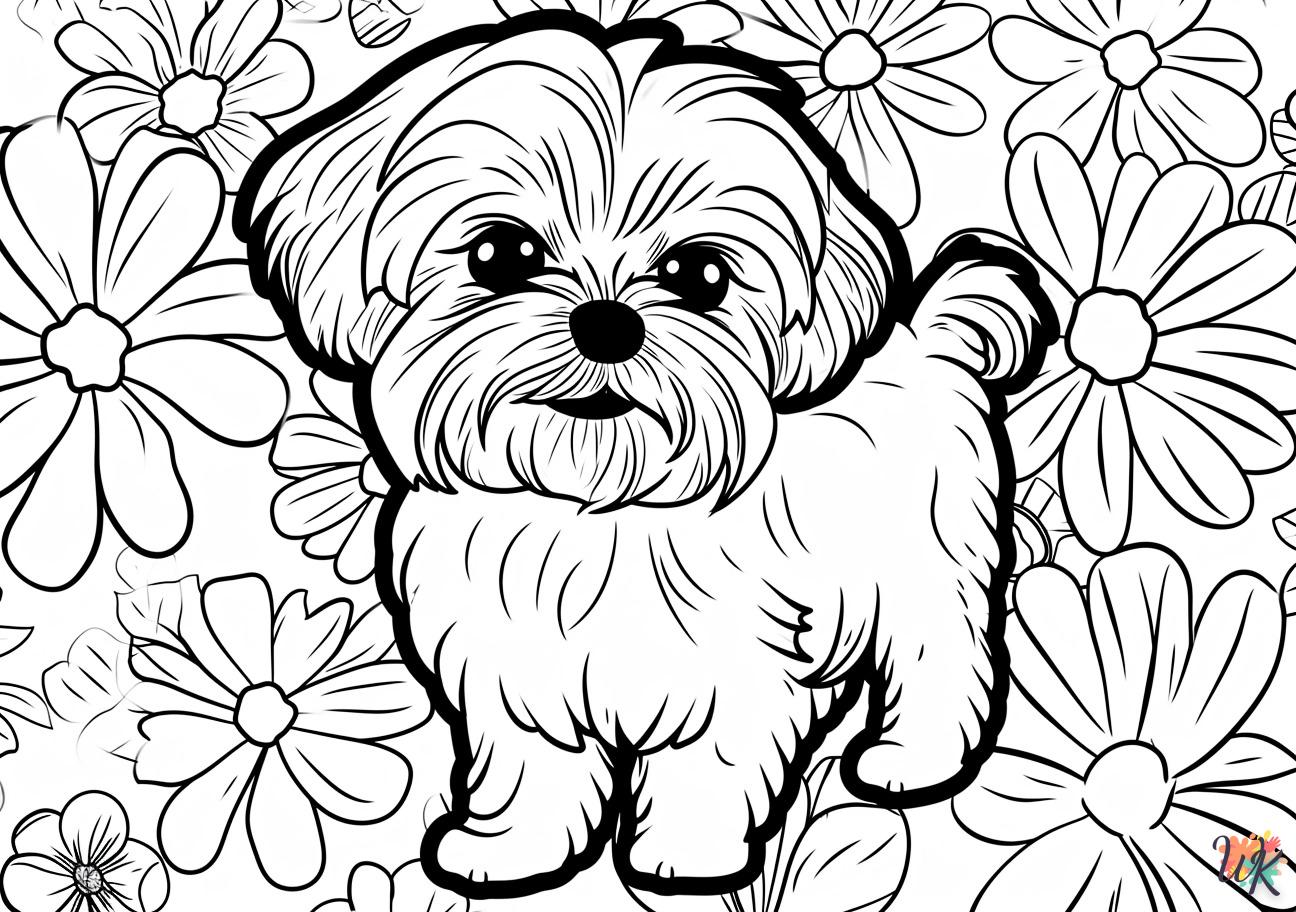 coloriage Chien  pour enfant de 2 ans