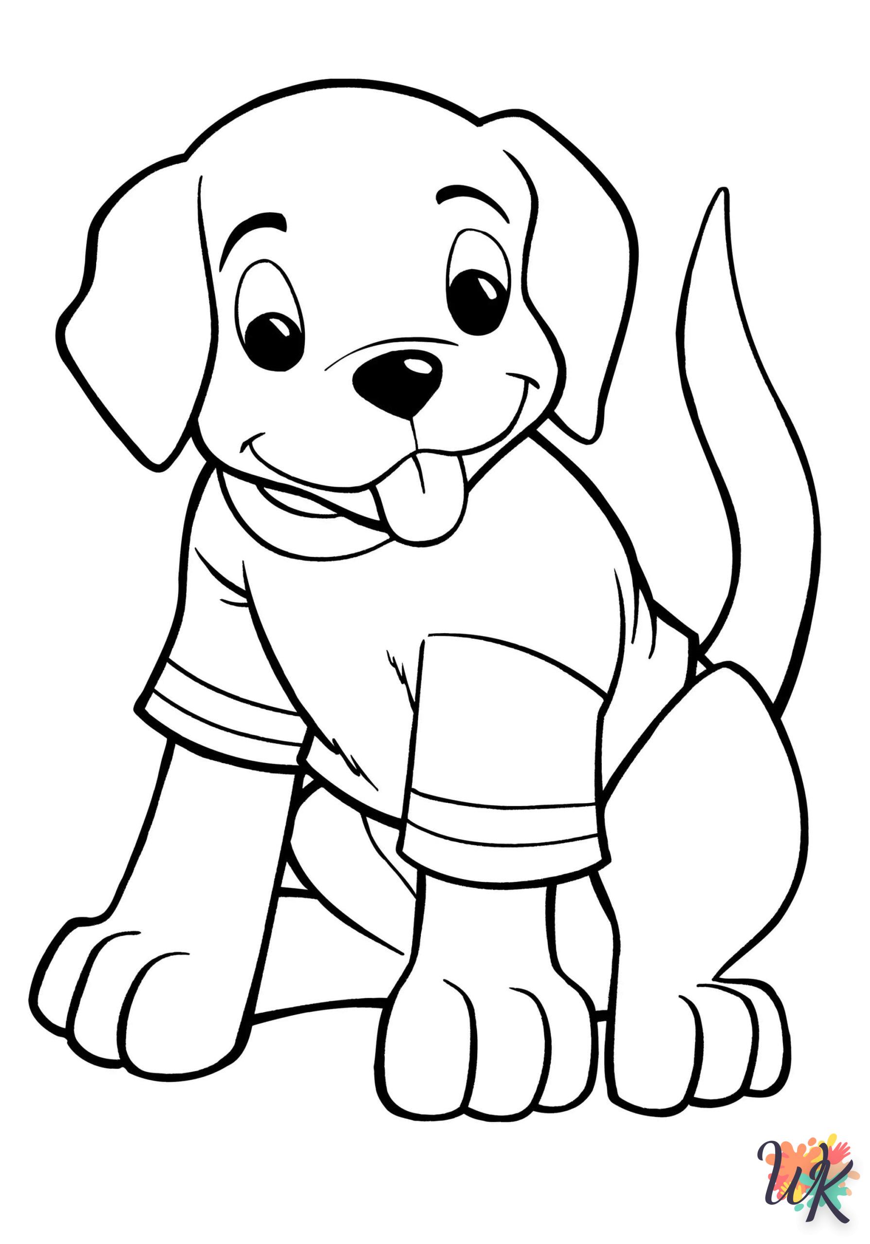 coloriage Chien  en ligne pour enfant