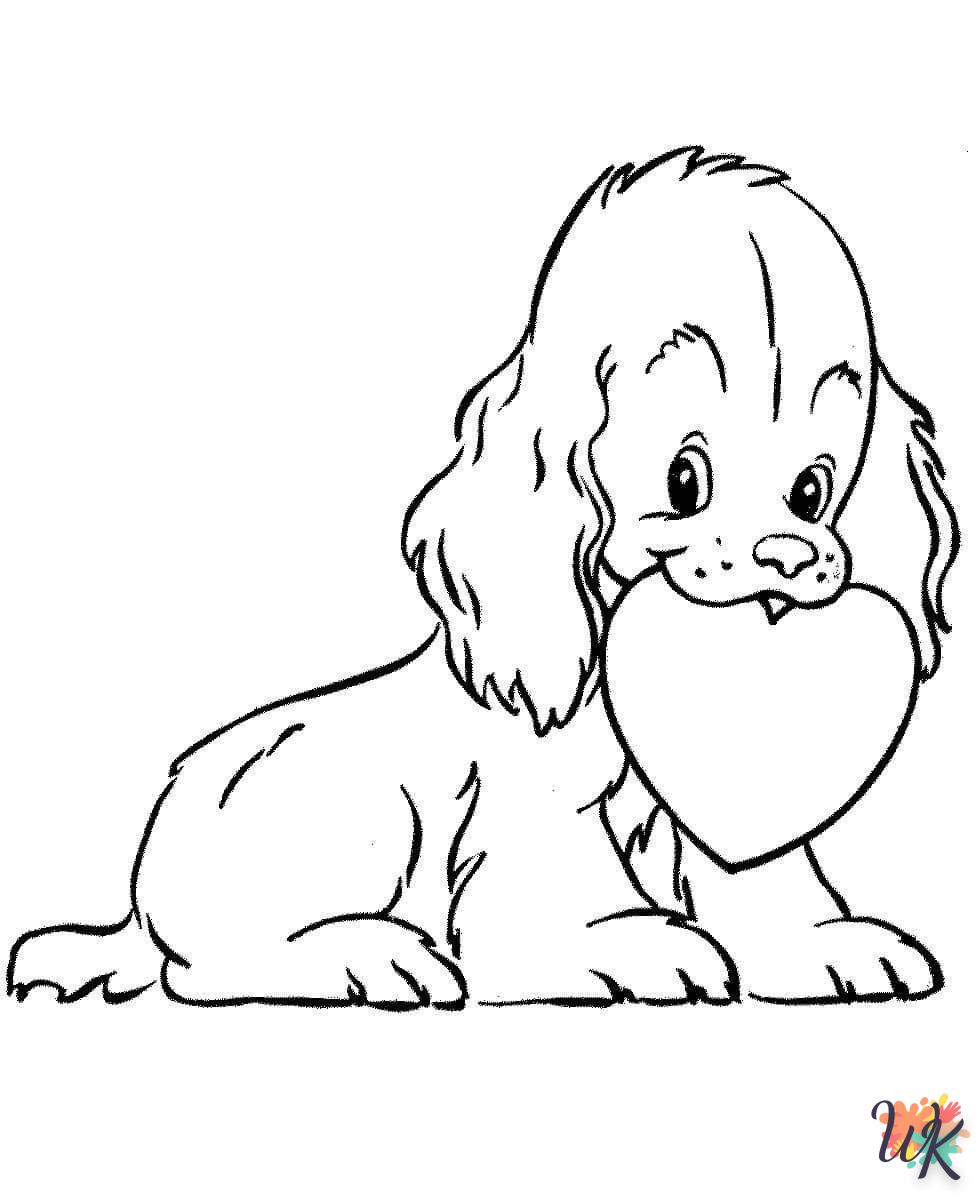 coloriage Chien  pour enfant de 6 ans