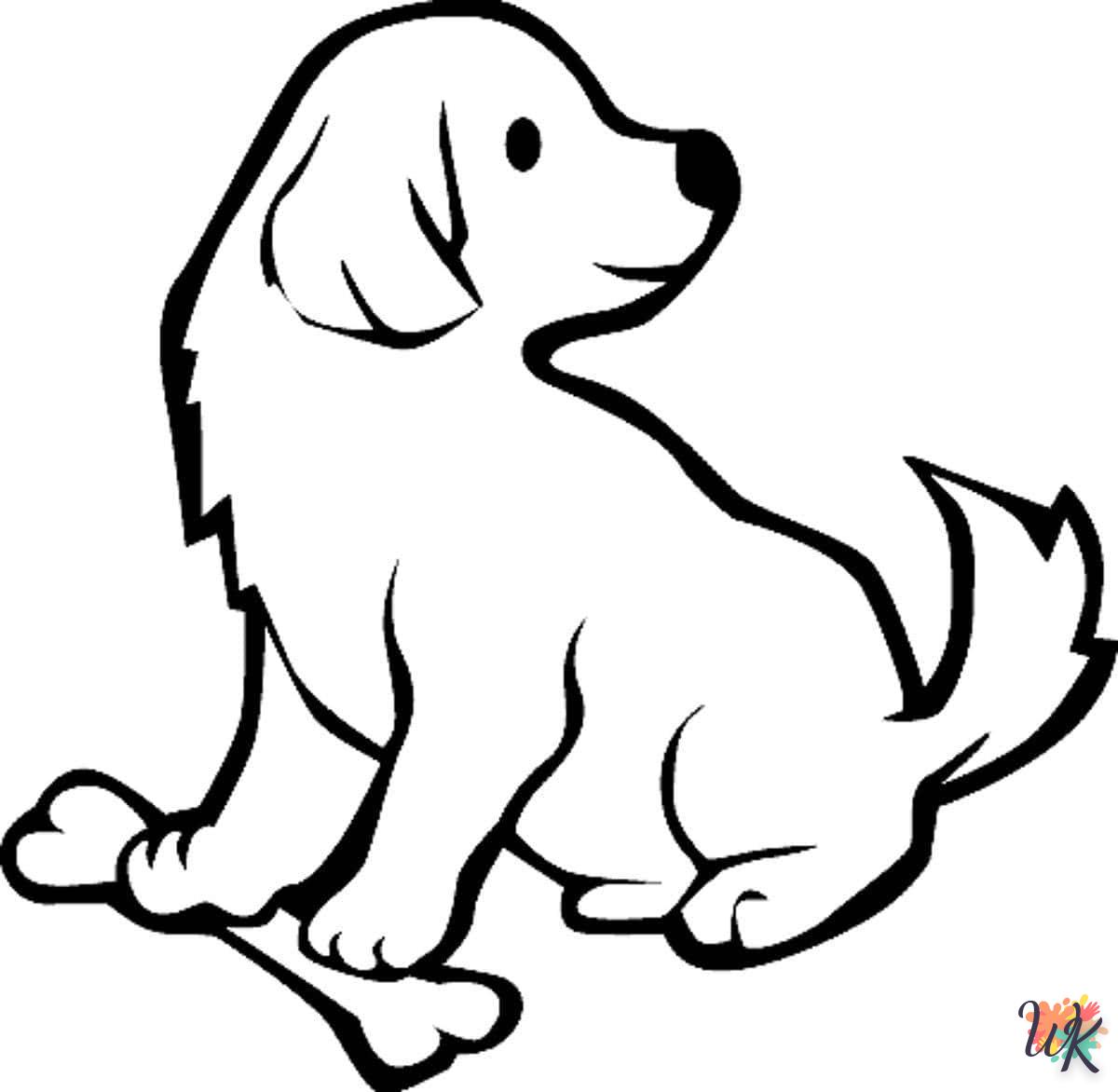 coloriage Chien  à imprimer pour enfant de 4 ans