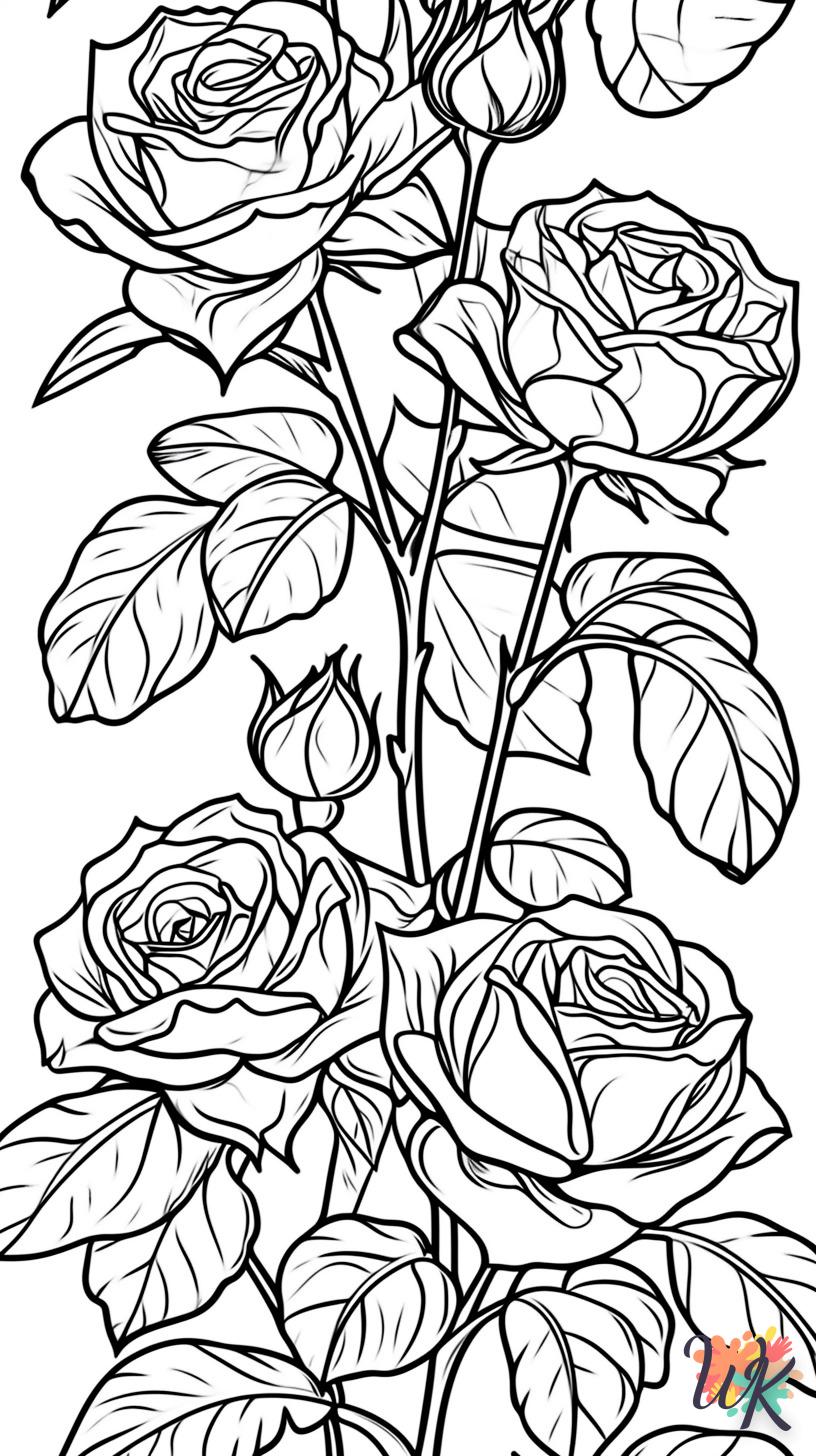 coloriage Fleurs  à imprimer pour enfant de 9 ans