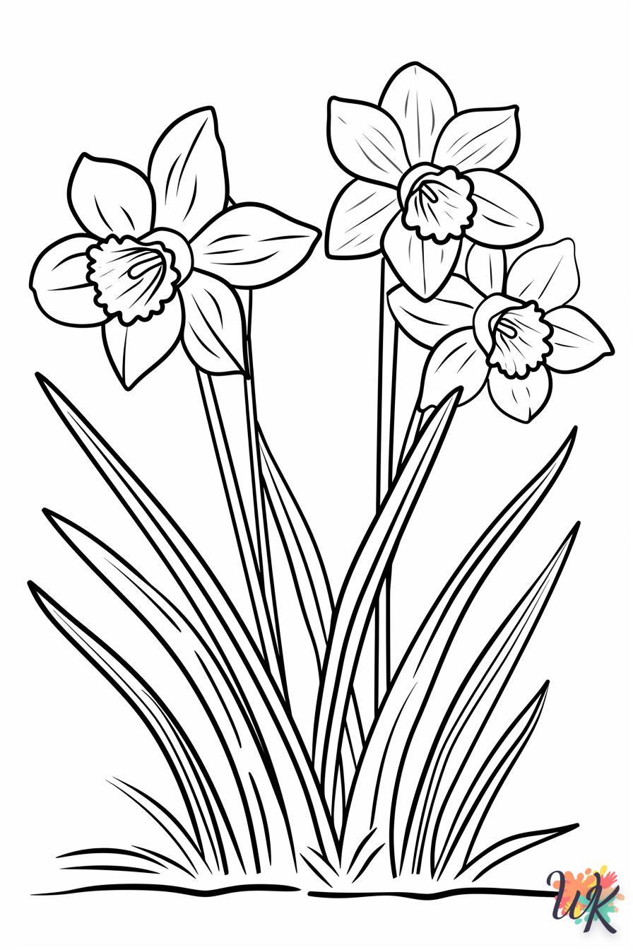 coloriage Fleurs  enfant 5 ans à imprimer