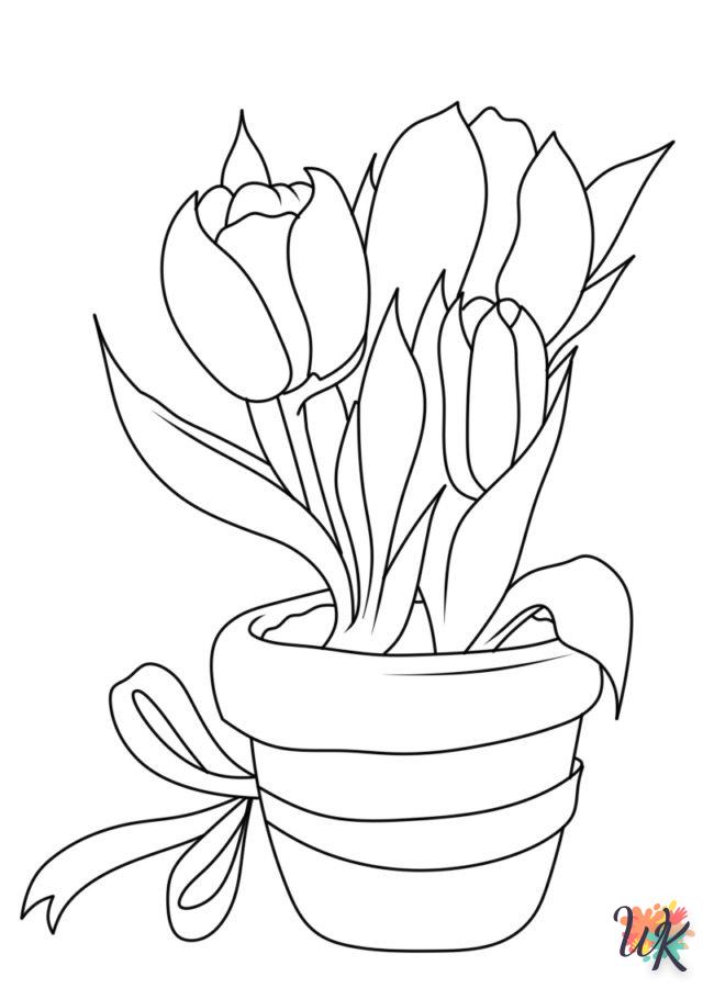 coloriage Fleurs  pour enfant de 8 ans