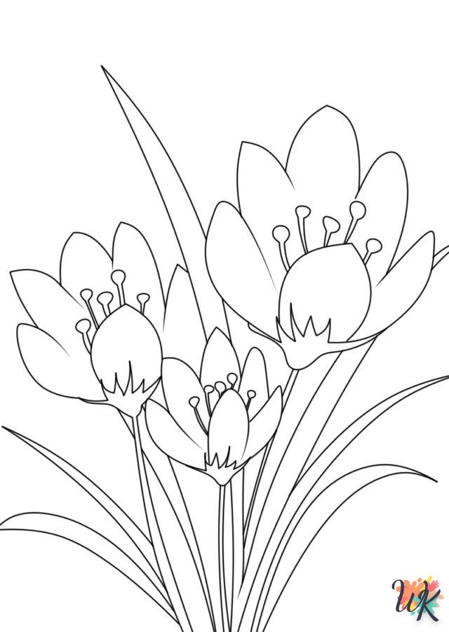 coloriage Fleurs  animaux enfant a imprimer