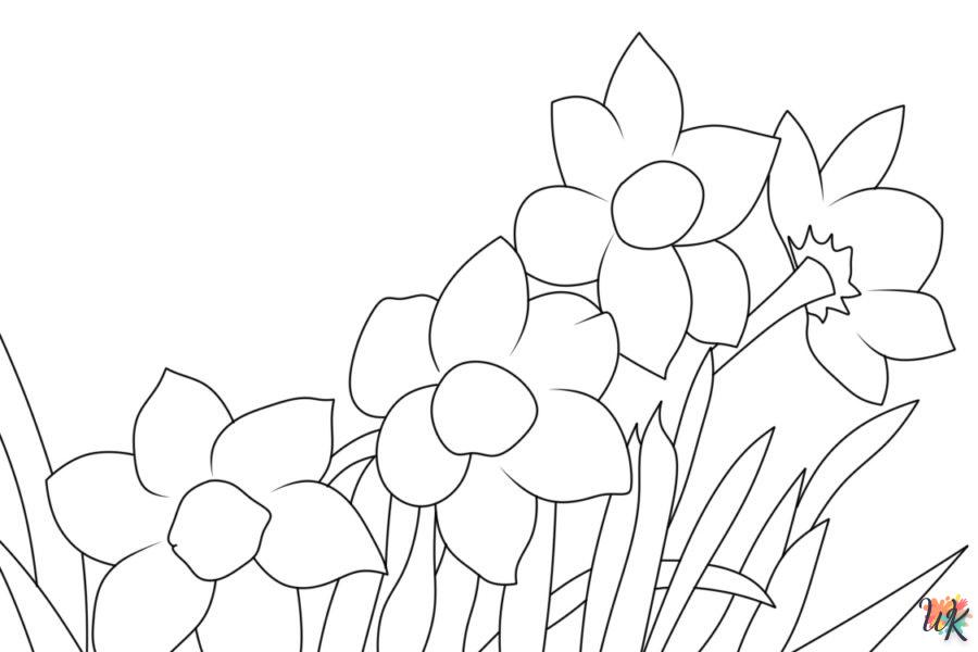 coloriage Fleurs  à imprimer pour enfant de 9 ans