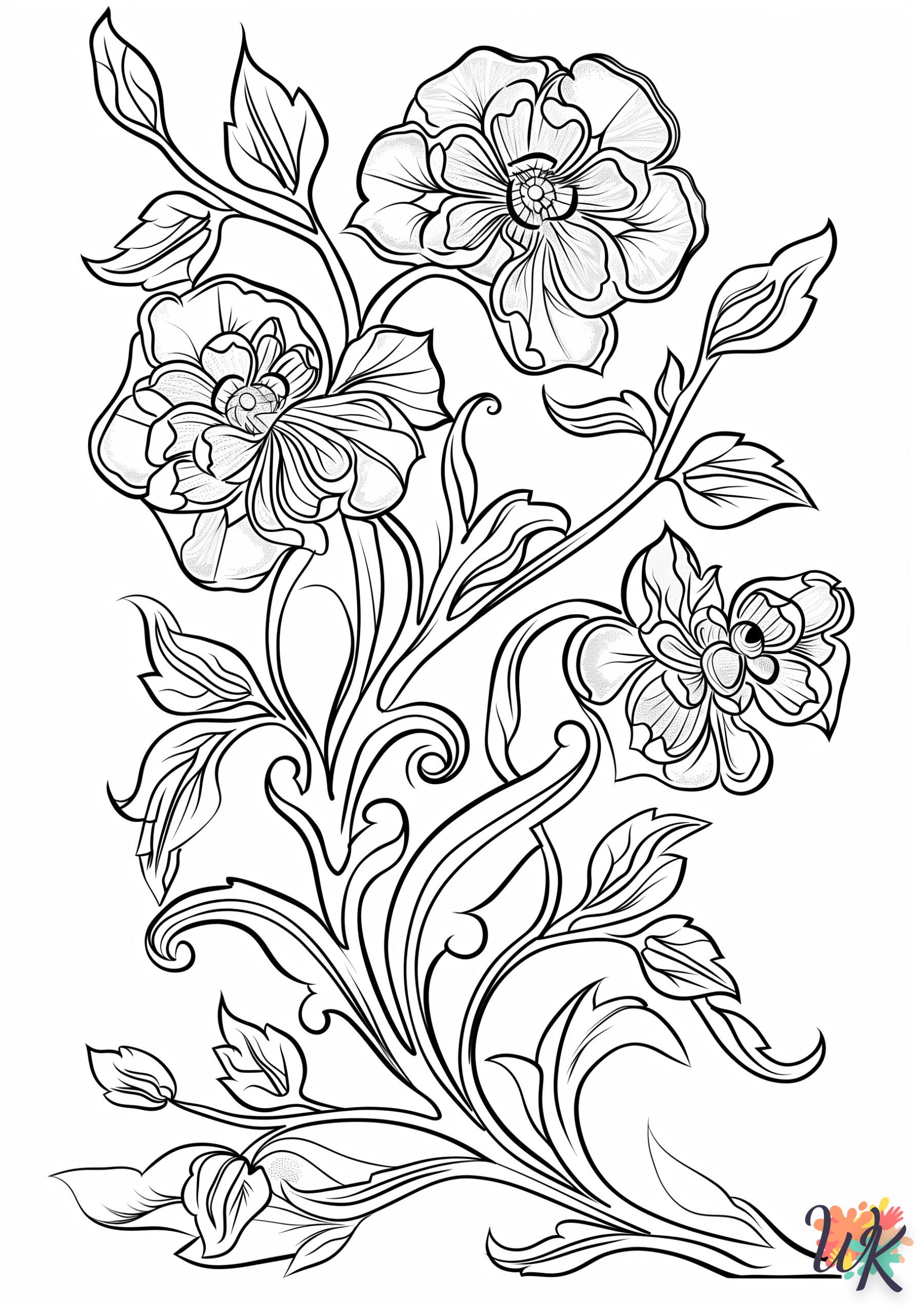 coloriage Fleurs  à imprimer gratuitement