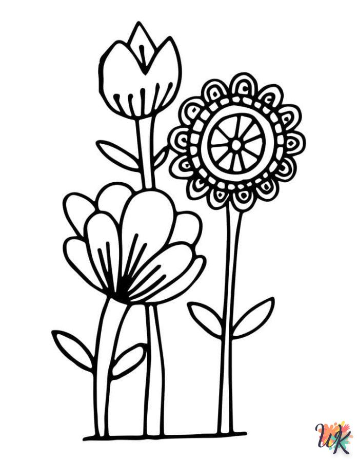 coloriage Fleurs  enfant 7 ans a imprimer