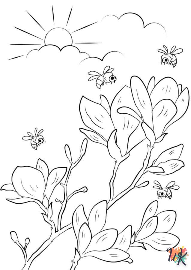 coloriage Fleurs  a imprimer pour enfant de 4 ans