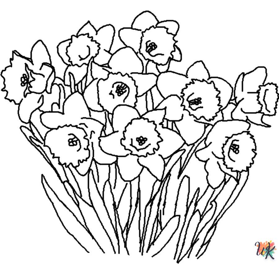 coloriage Fleurs  pour enfants à télécharger