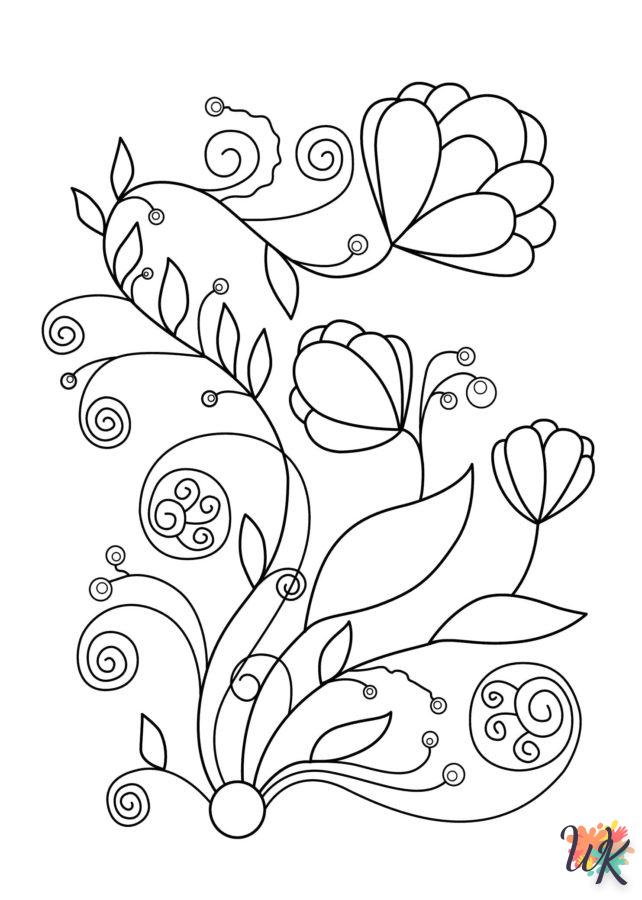 coloriage Fleurs  pour primaire