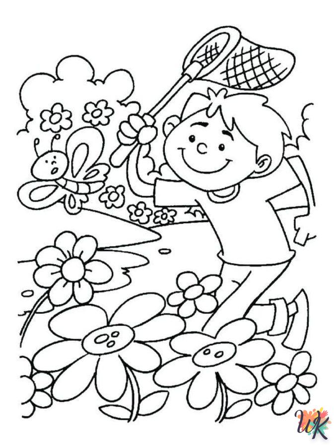 coloriage Fleurs  à imprimer pour enfant de 6 ans