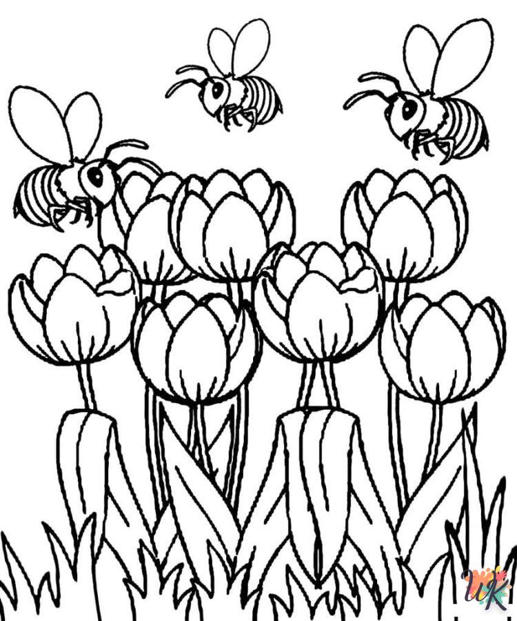 coloriage Fleurs  dinosaures en ligne gratuit à imprimer