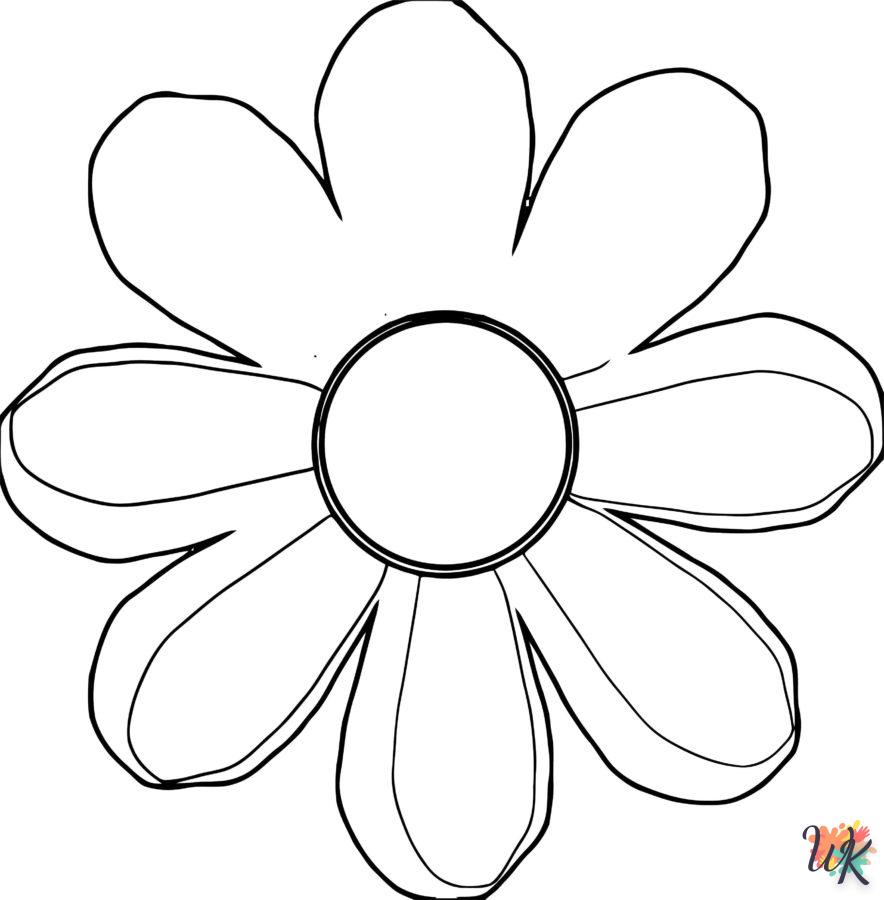 coloriage Fleurs  enfant 4 ans a imprimer