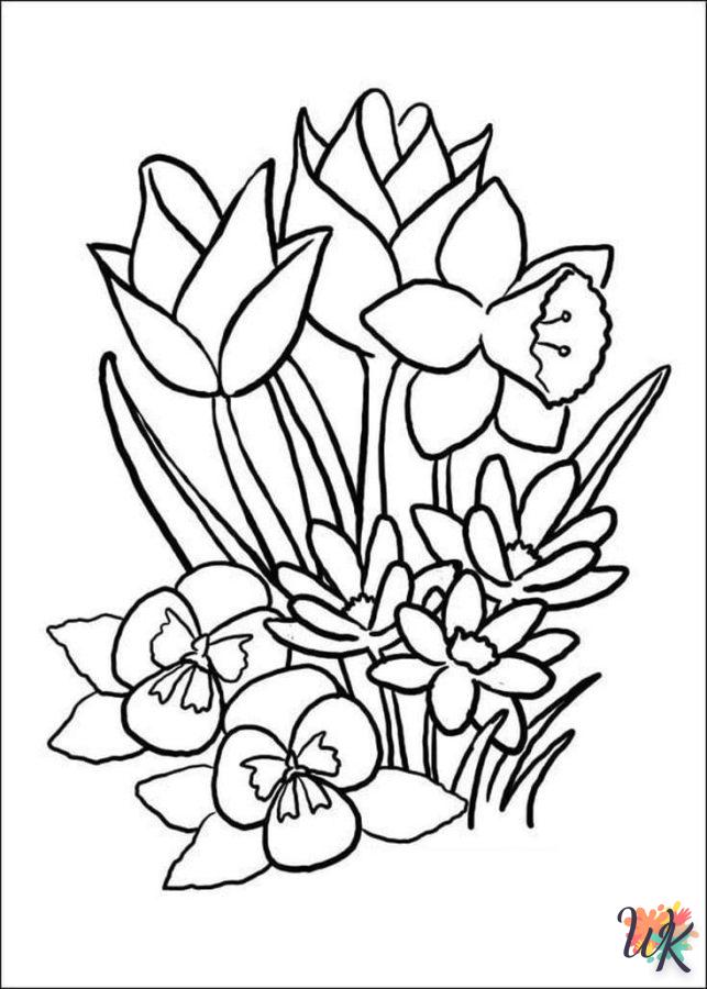 coloriage Fleurs  pour lutter contre le stress