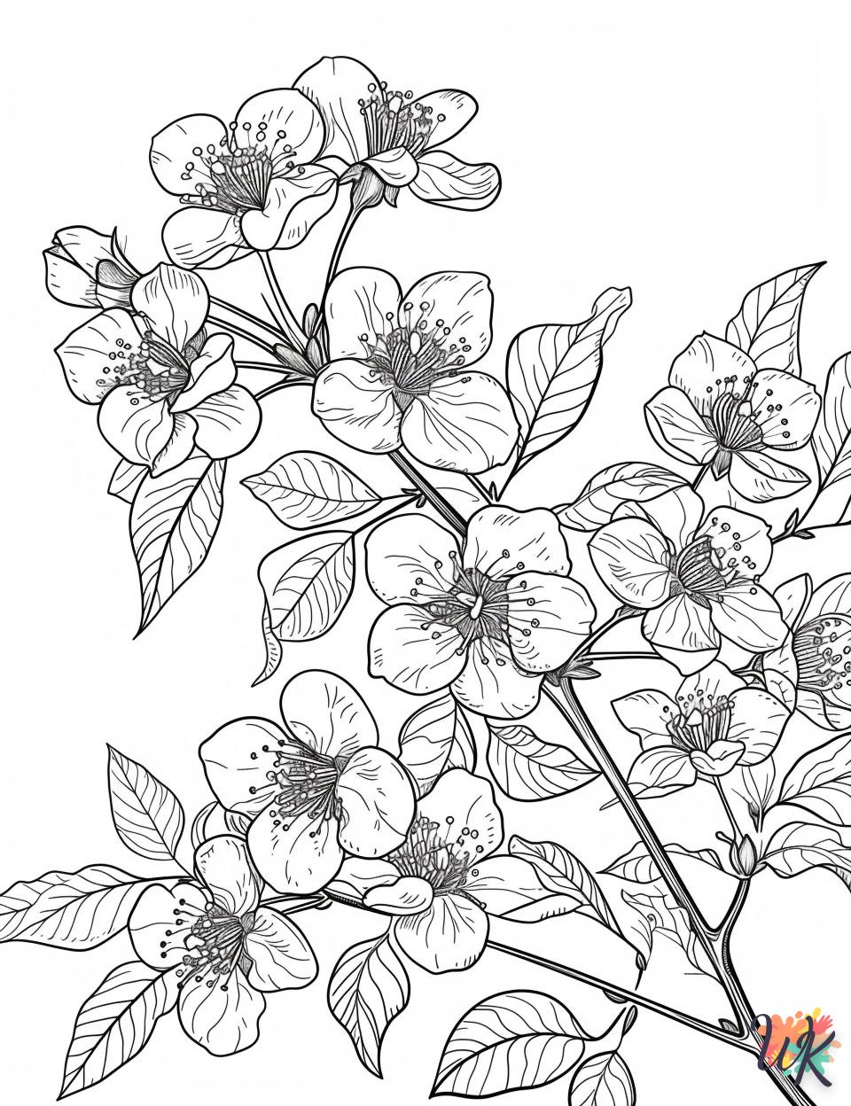 coloriage Fleurs  a imprimer pour enfant de 4 ans