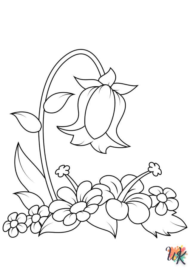 coloriage Fleurs  pour enfant