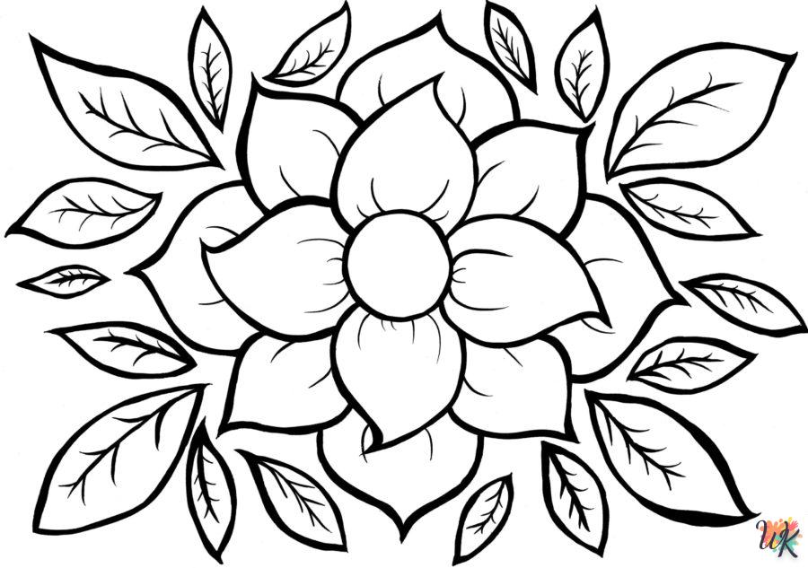 coloriage Fleurs  pour enfant de 4 ans