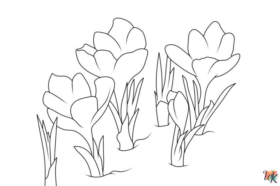 coloriage Fleurs  à imprimer pour enfants