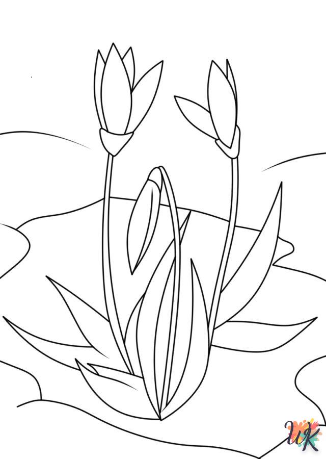 coloriage Fleurs  pour enfants a imprimer