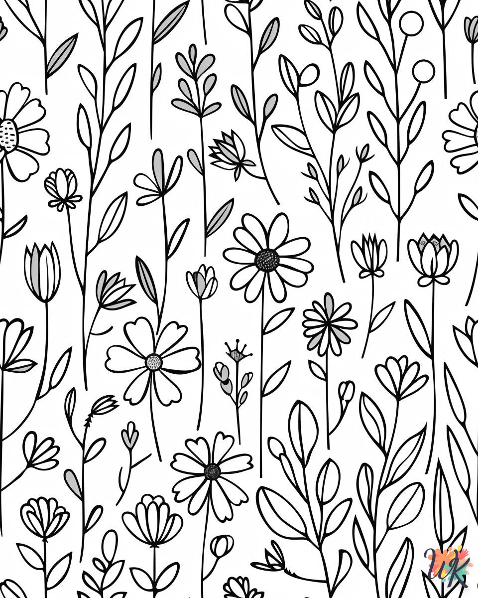 coloriage Fleurs  magique à faire en ligne