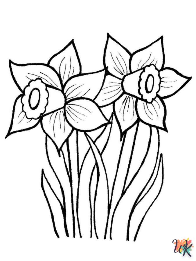 coloriage Fleurs  pour enfant à imprimer